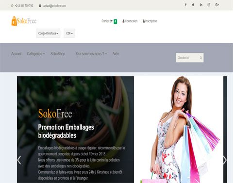 Site eCommerce Sokofree