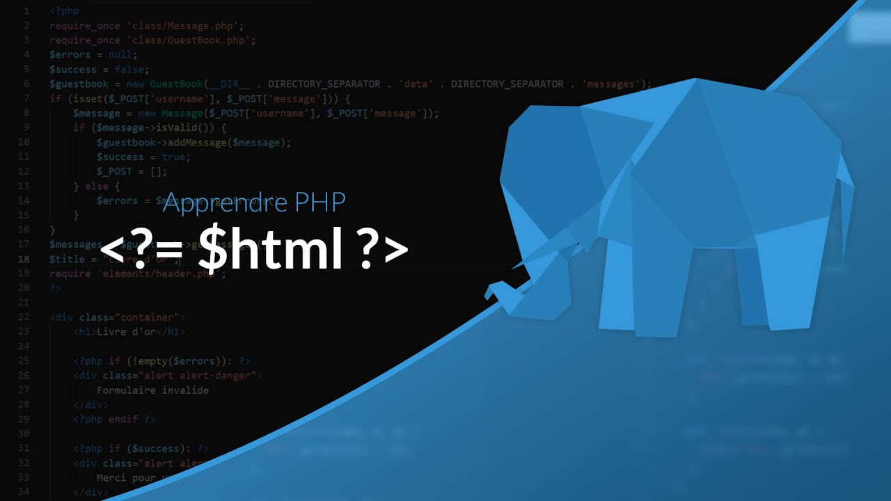 Comment utiliser les codes PHP en HTML